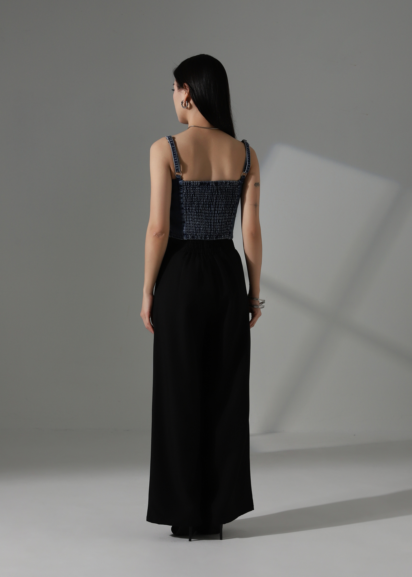 Denim With Crap Crop Top AC845