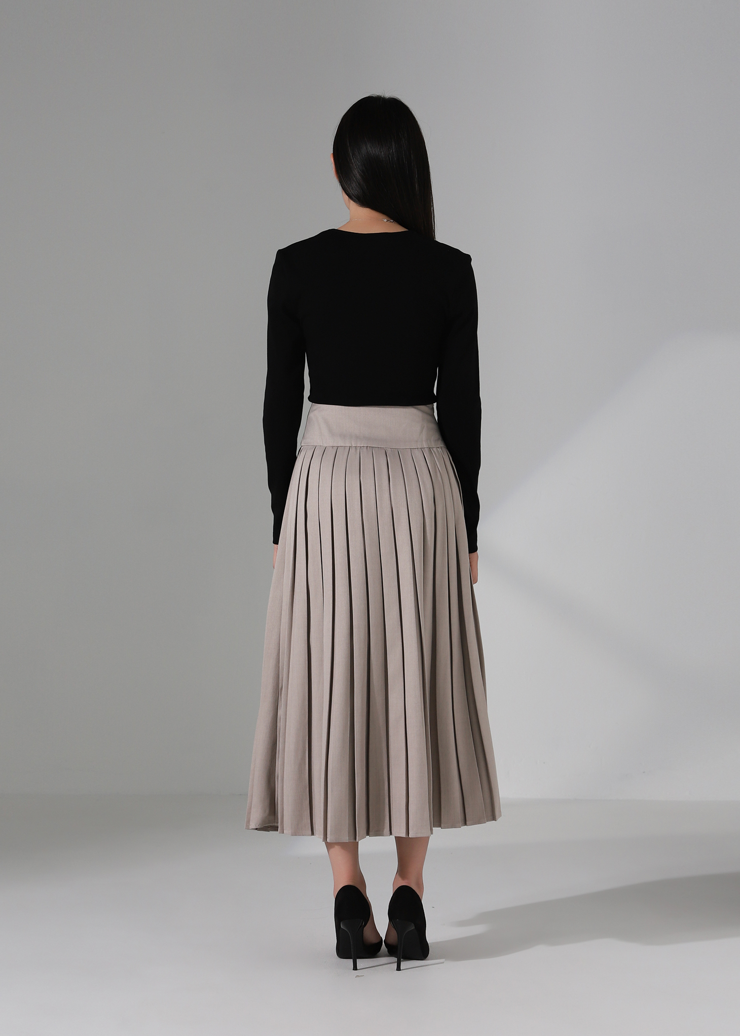 High Waist Pleated Skirt AC865