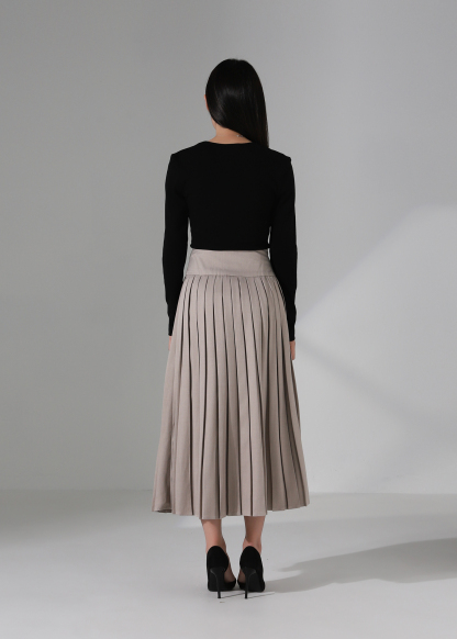 High Waist Pleated Skirt AC865