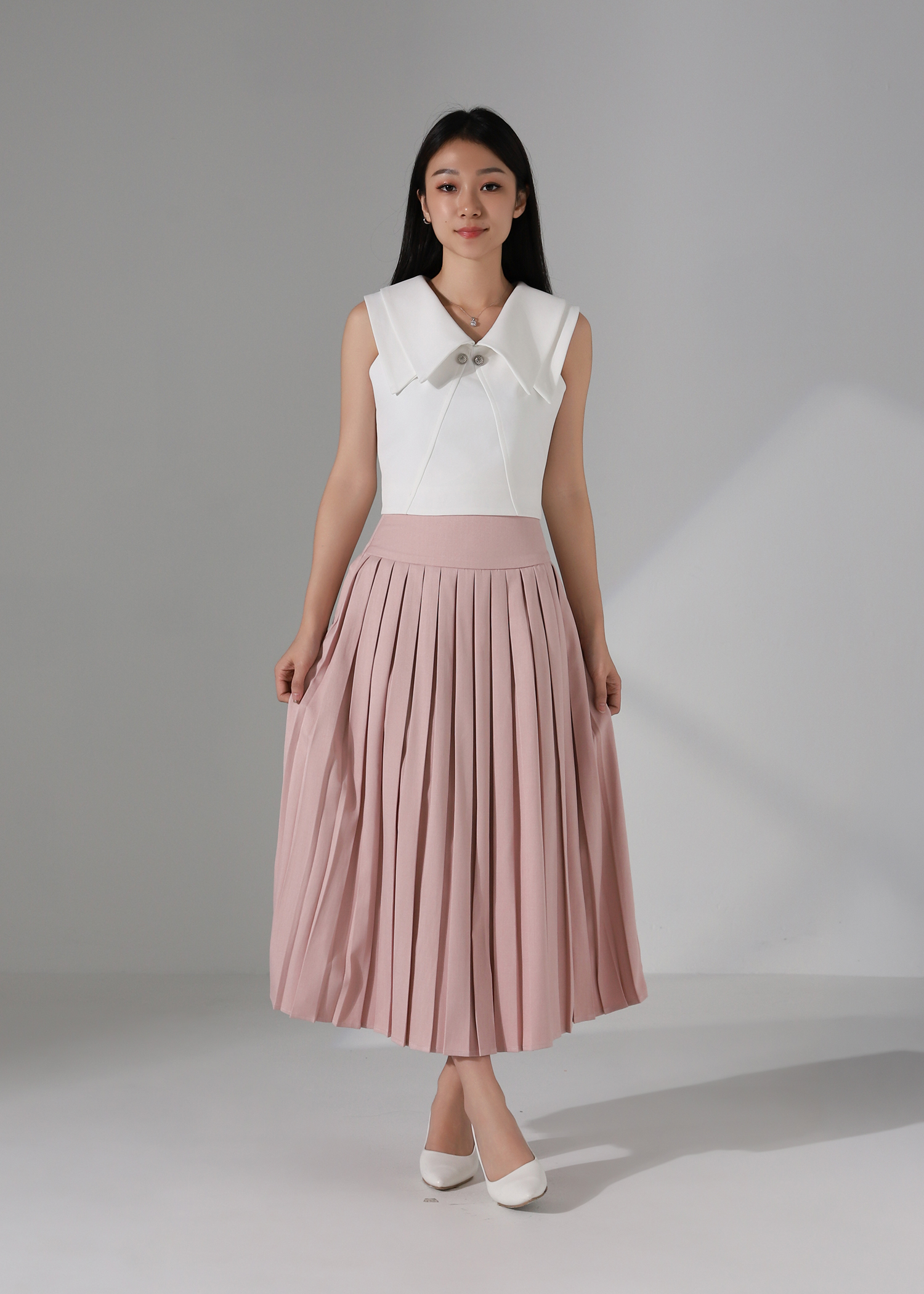 High Waist Pleated Skirt AC865