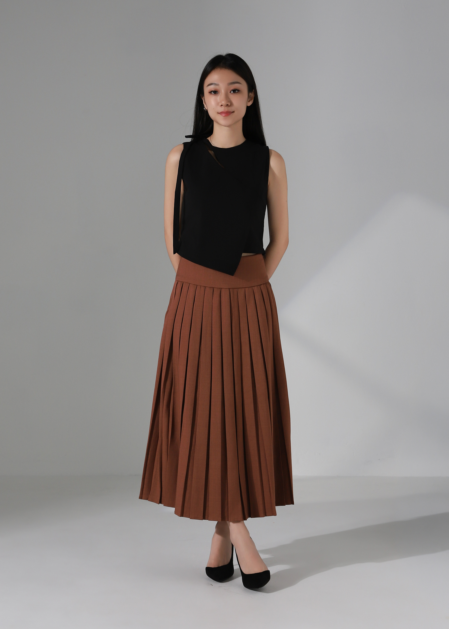 High Waist Pleated Skirt AC865