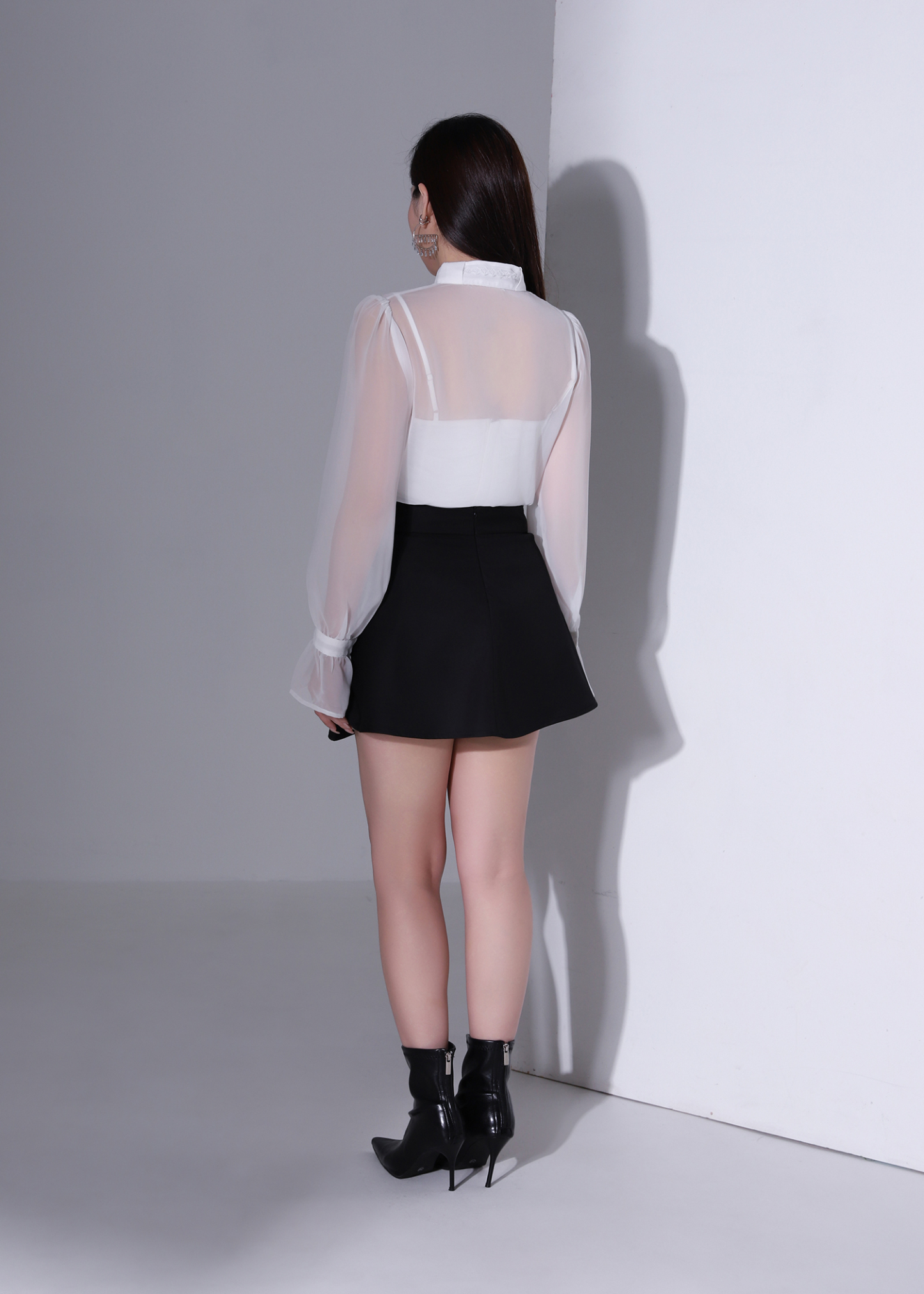 Pleated Flare Mini Skirt AC873