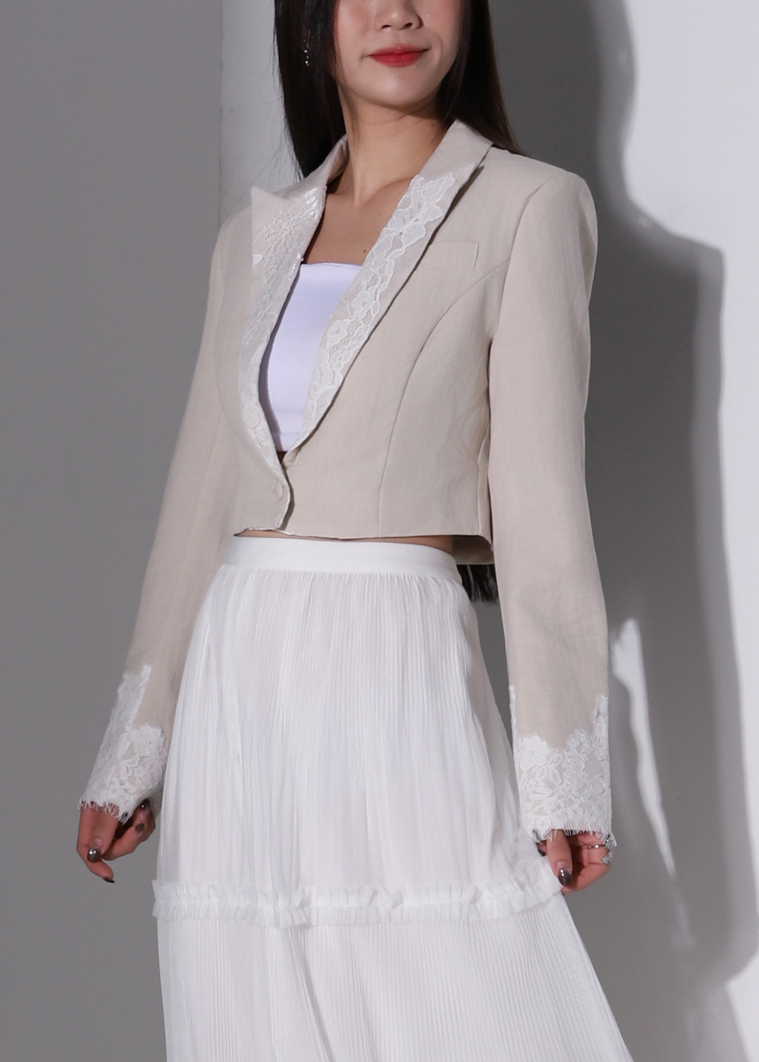 With Lace Blazer AC876