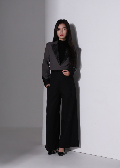 With Lace Blazer AC876