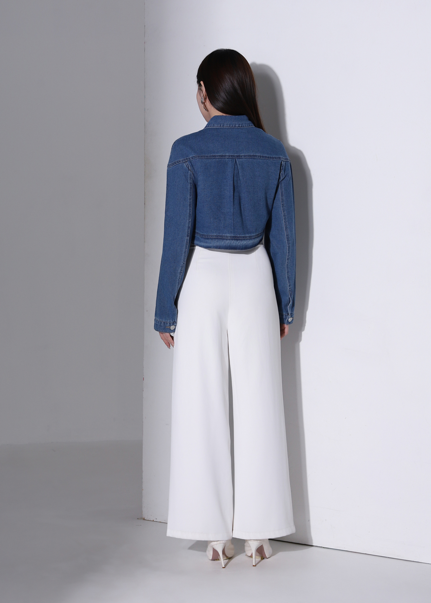 Denim Coller Long Sleeve Jacket AC877