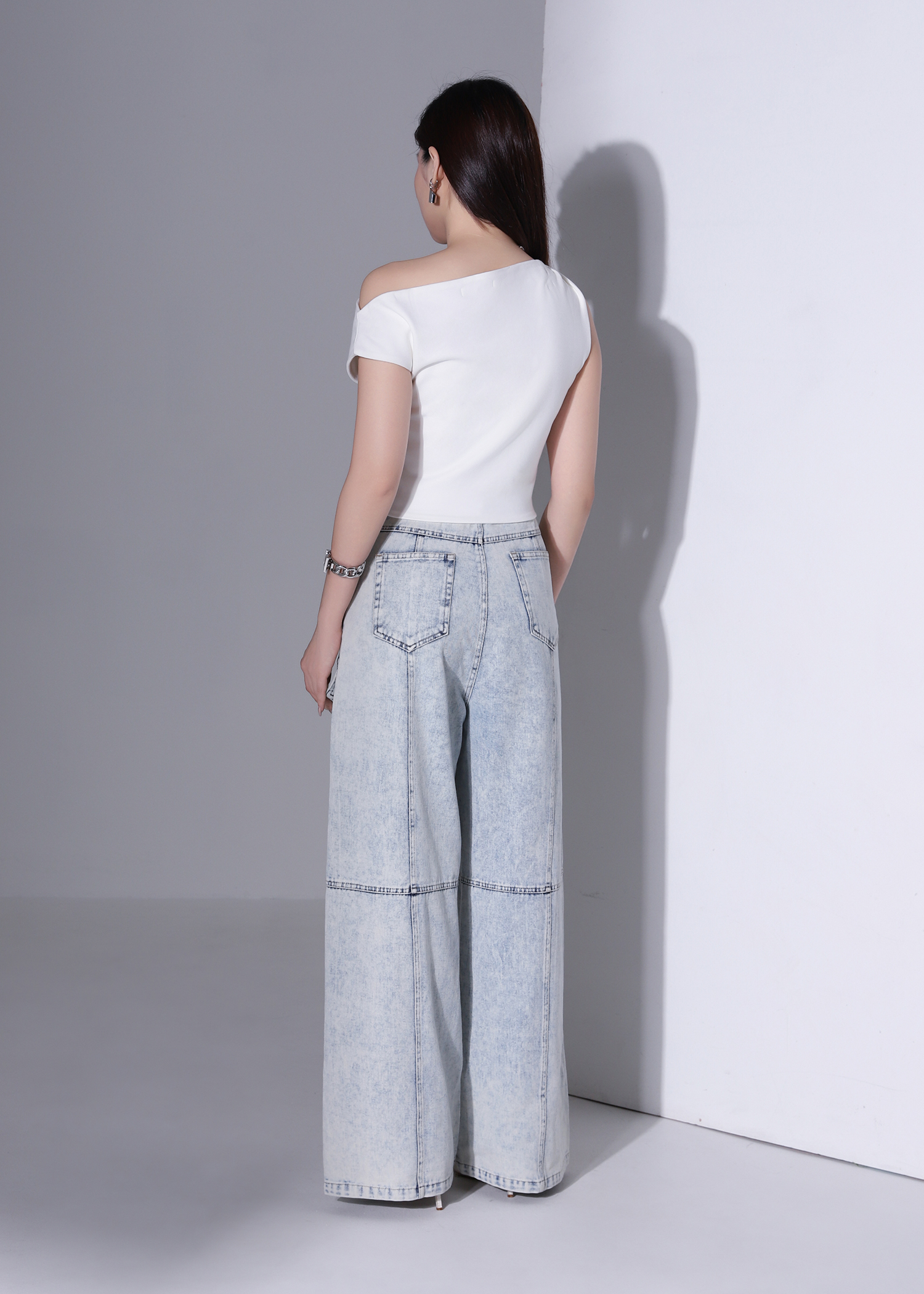 Denim Wide Leg Long Pants AC878