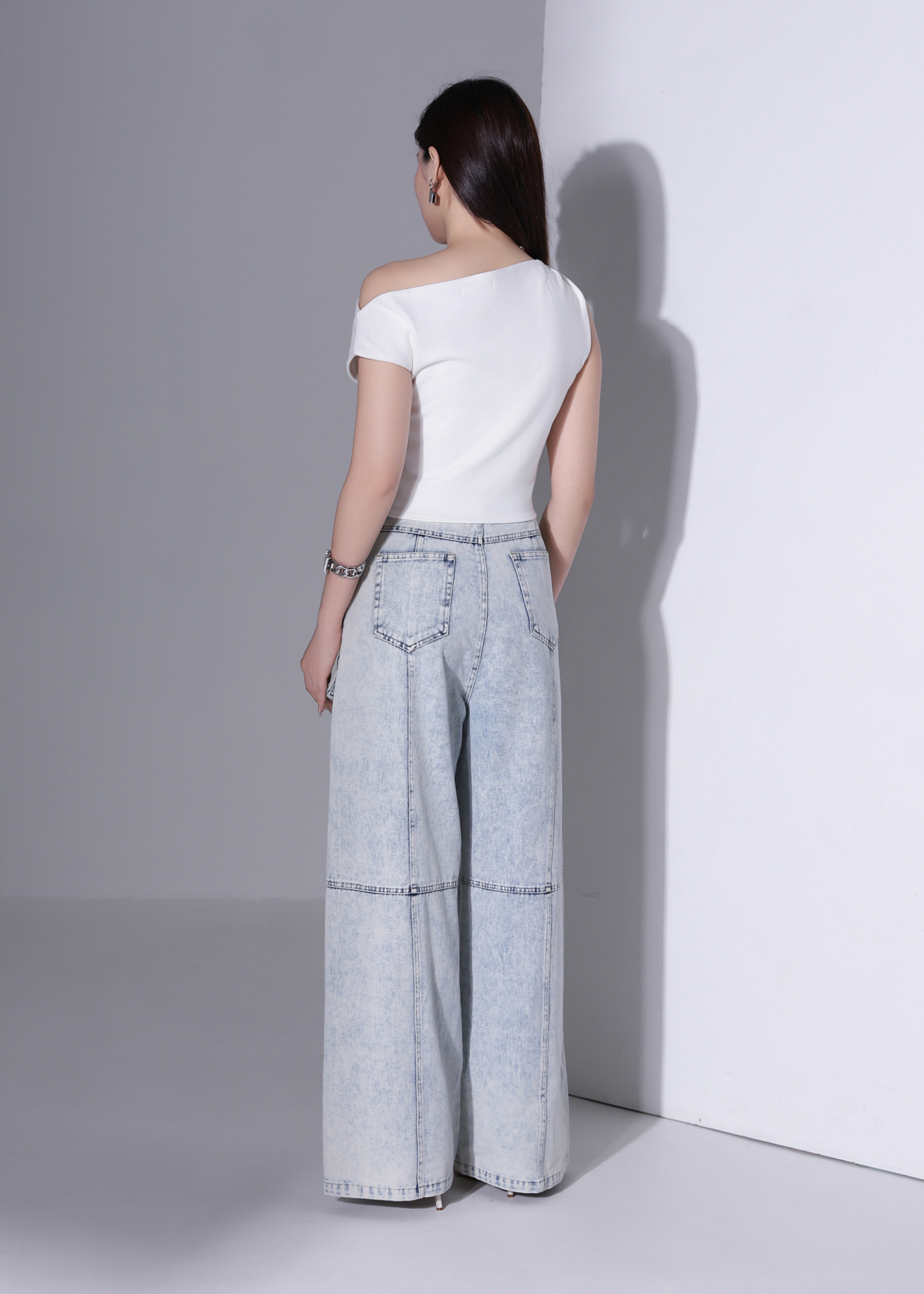 Denim Wide Leg Long Pants AC878