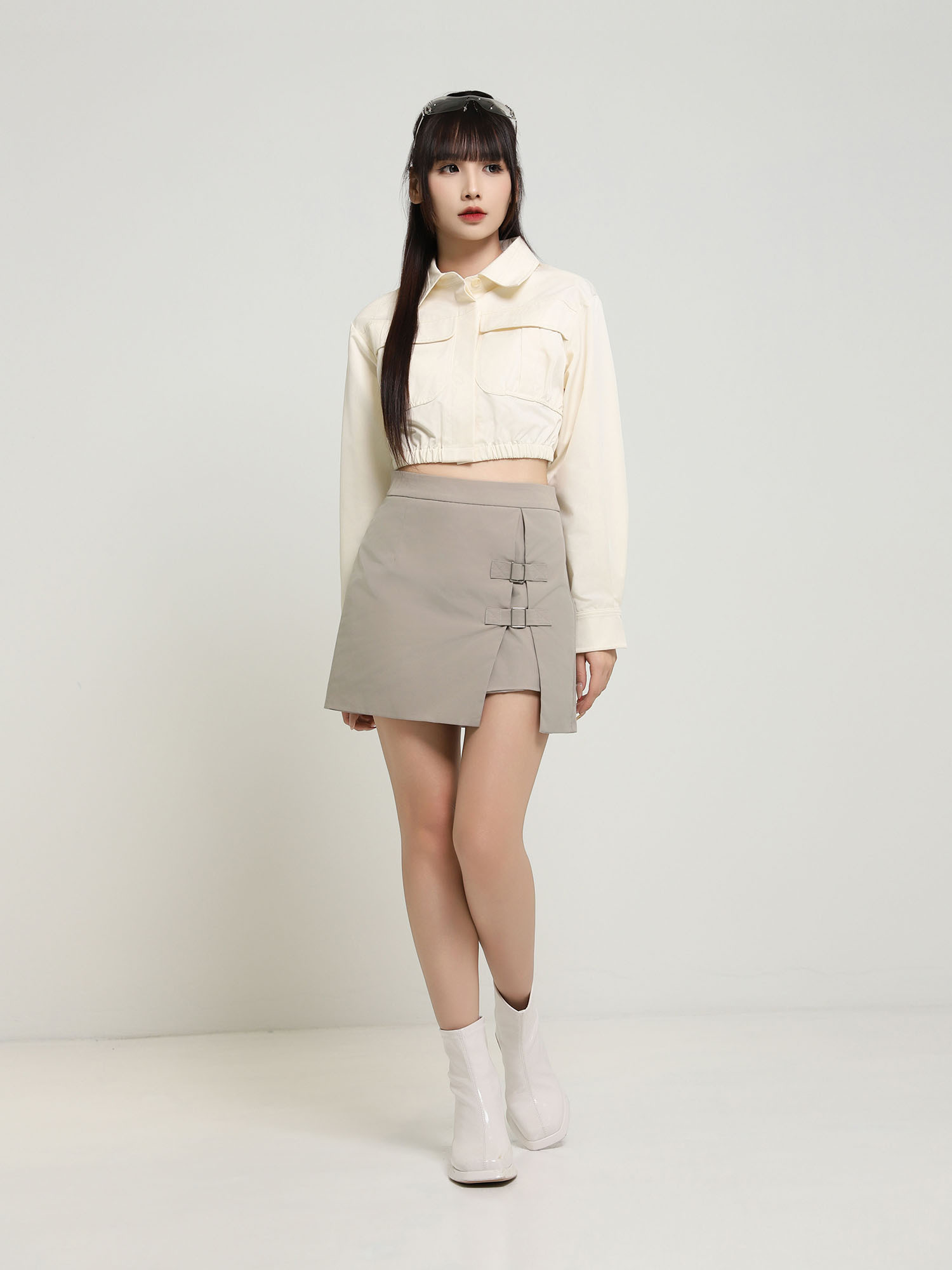 High Waist With Split Skirt Pants AC915