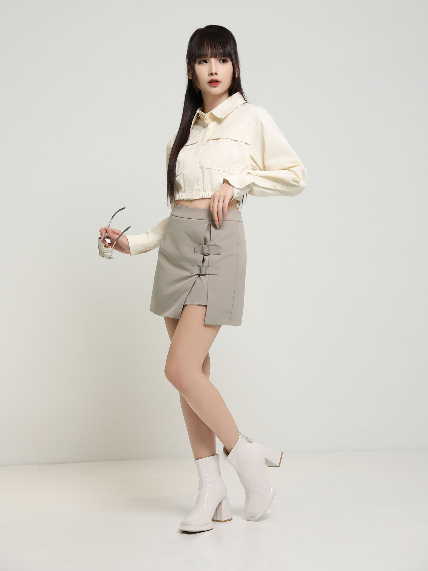 High Waist With Split Skirt Pants AC915