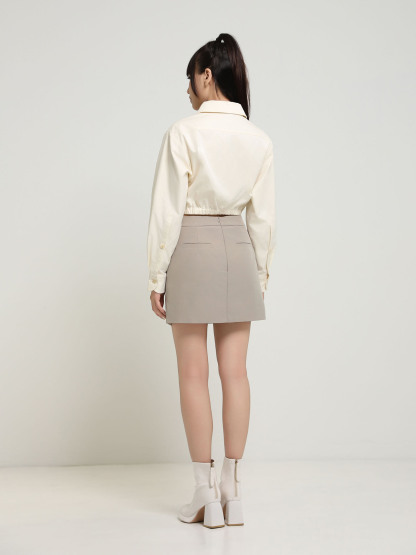 High Waist With Split Skirt Pants AC915