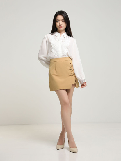 High Waist With Split Skirt Pants AC915