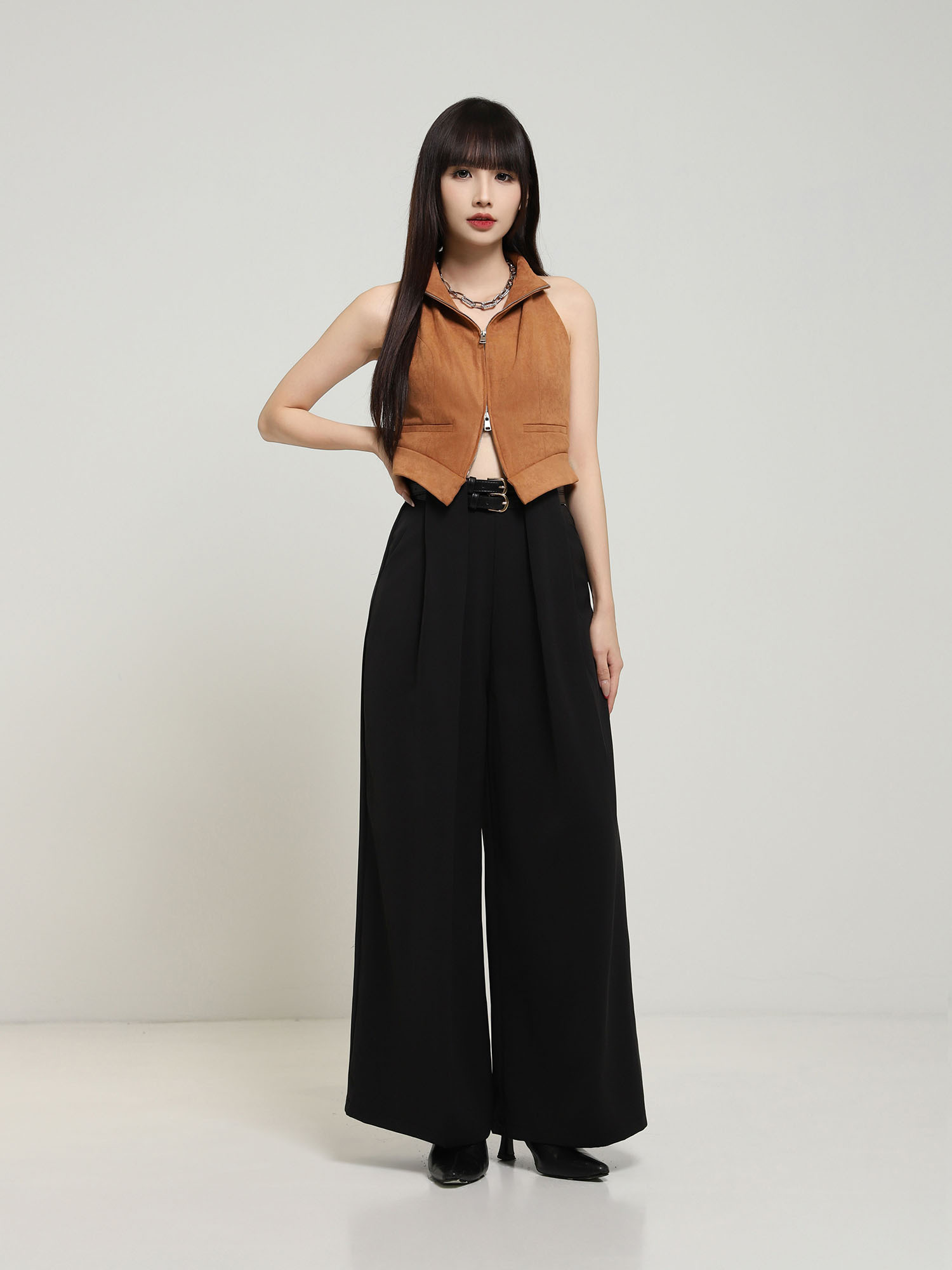 High Waist Wide Leg Long Pants AC916