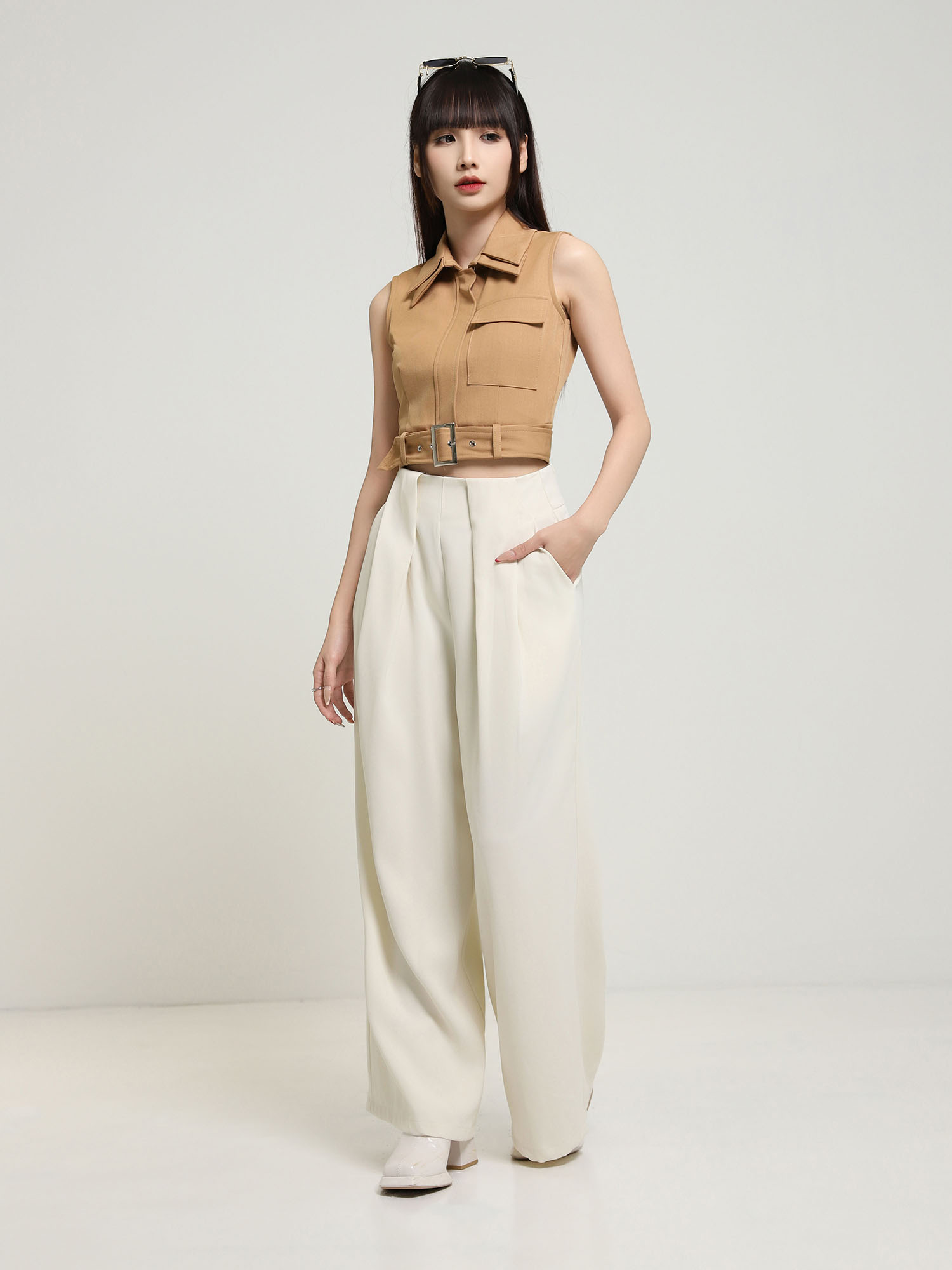 High Waist Wide Leg Long Pants AC916