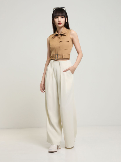High Waist Wide Leg Long Pants AC916