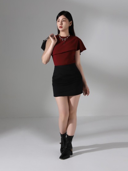 HigH Waist Wrap Net Skirt Pants AC782