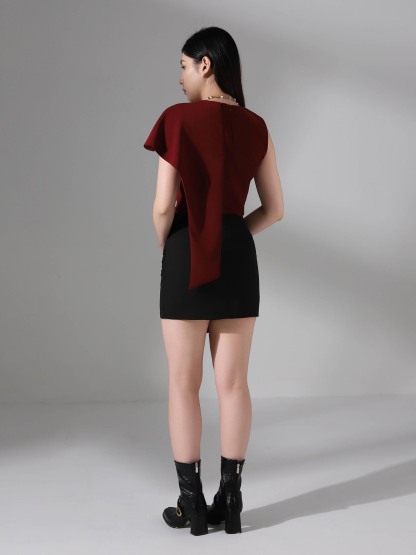 HigH Waist Wrap Net Skirt Pants AC782