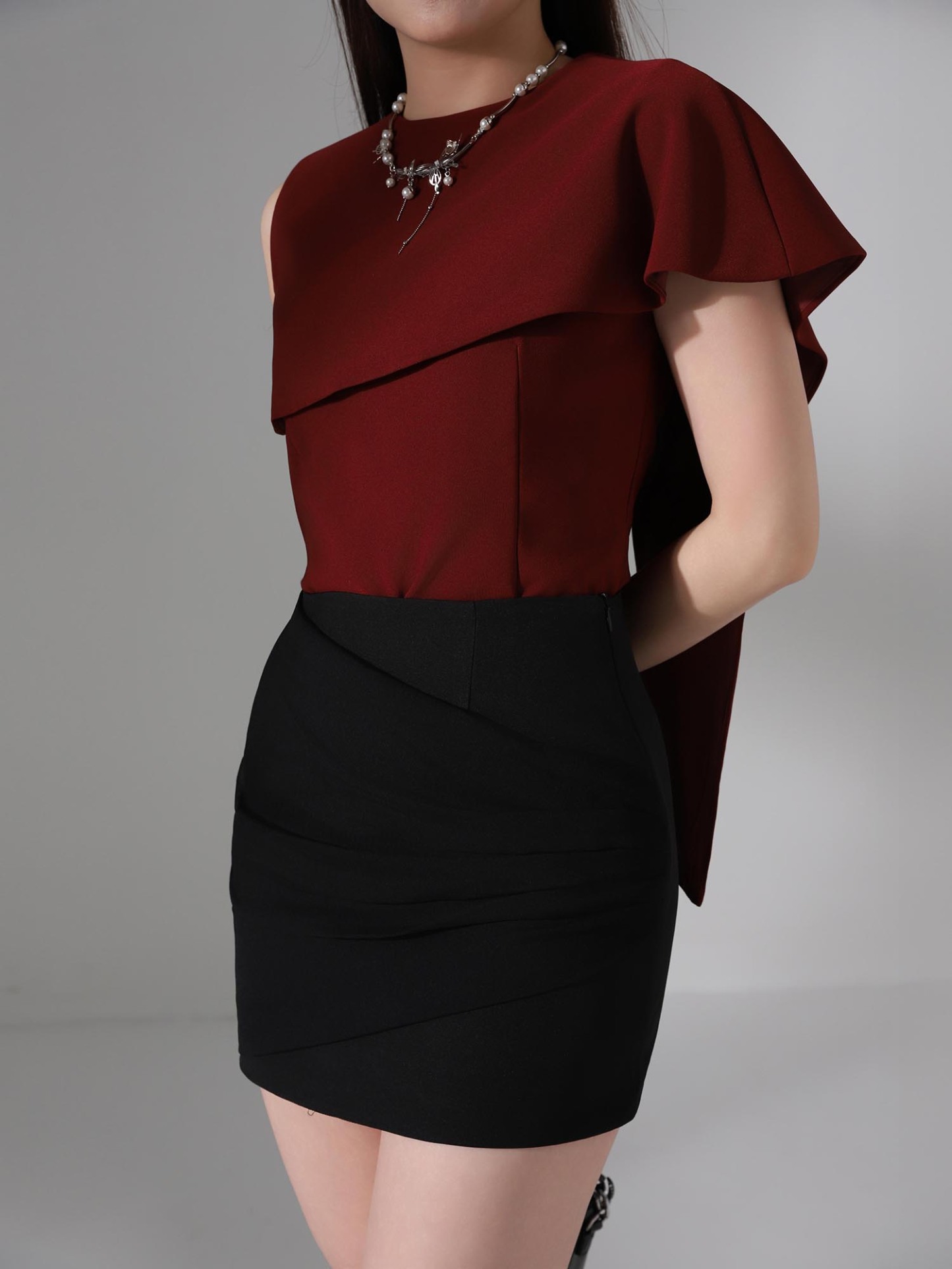 HigH Waist Wrap Net Skirt Pants AC782