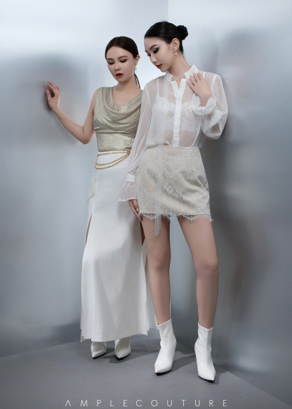 High Waist A Line Skirt AC451