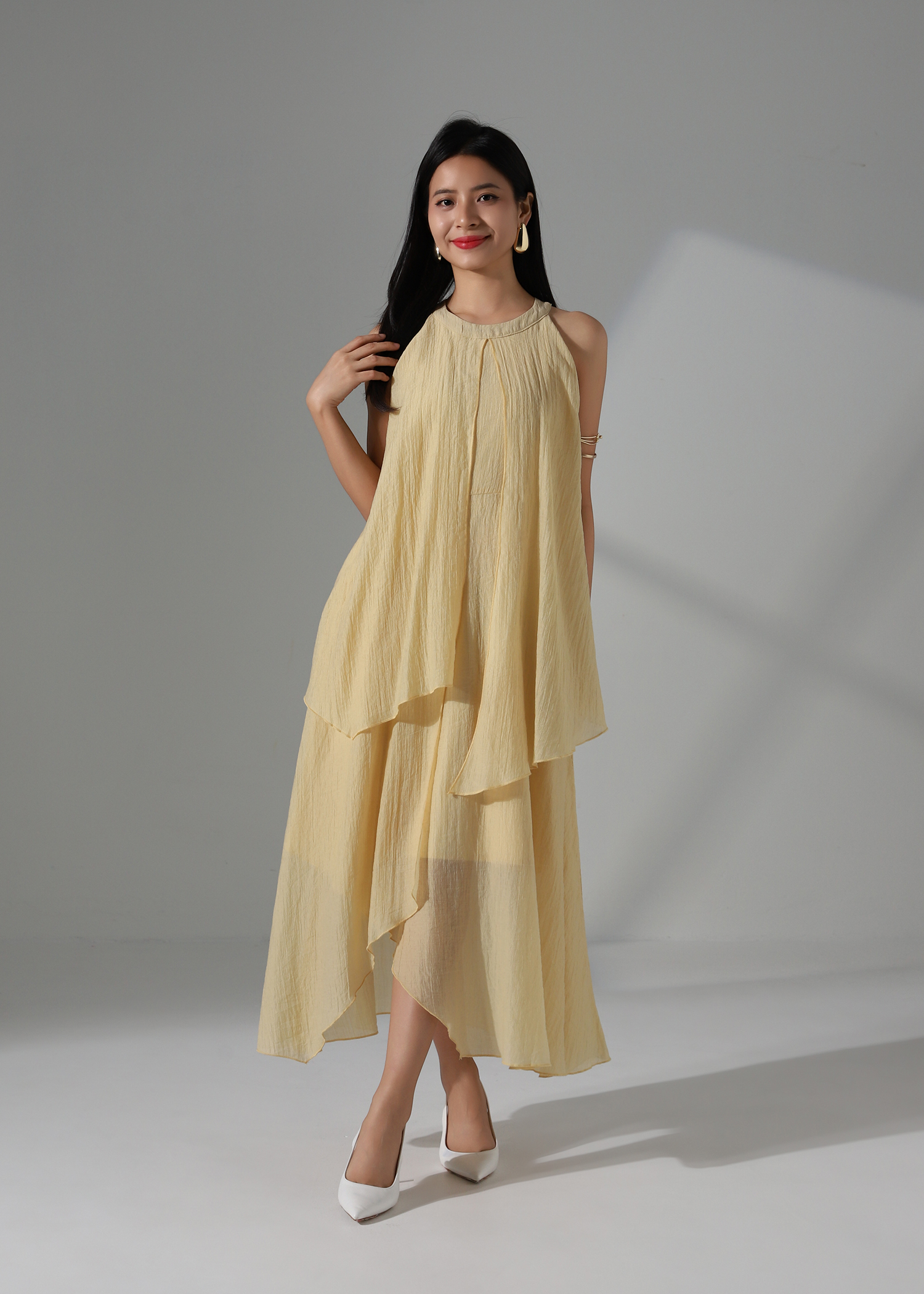 Vacation Tiered Flowy Dress AC935