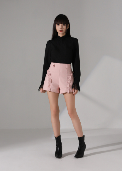 Sweet Ruffle A Line High Waist Short Pant AC936