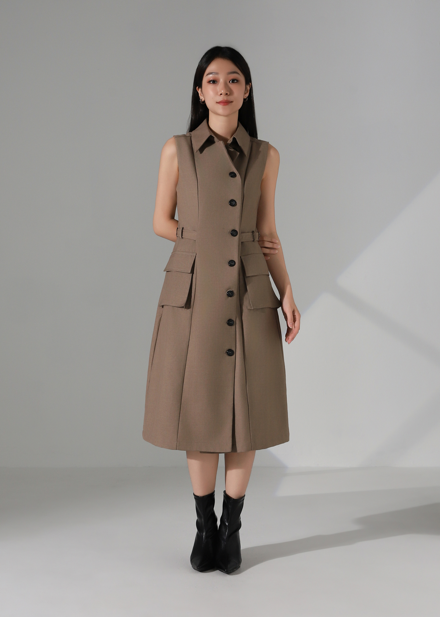 Sleeveless Trench Dress AC938