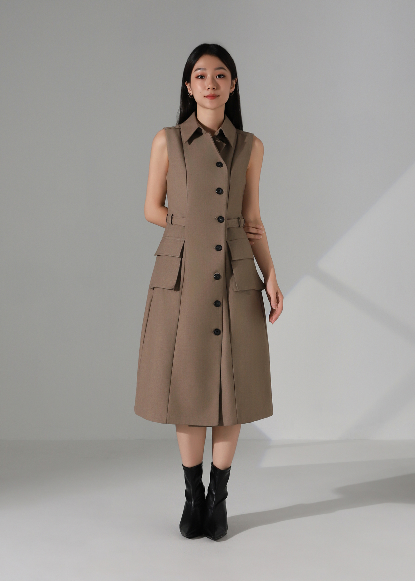 Sleeveless Trench Dress AC938
