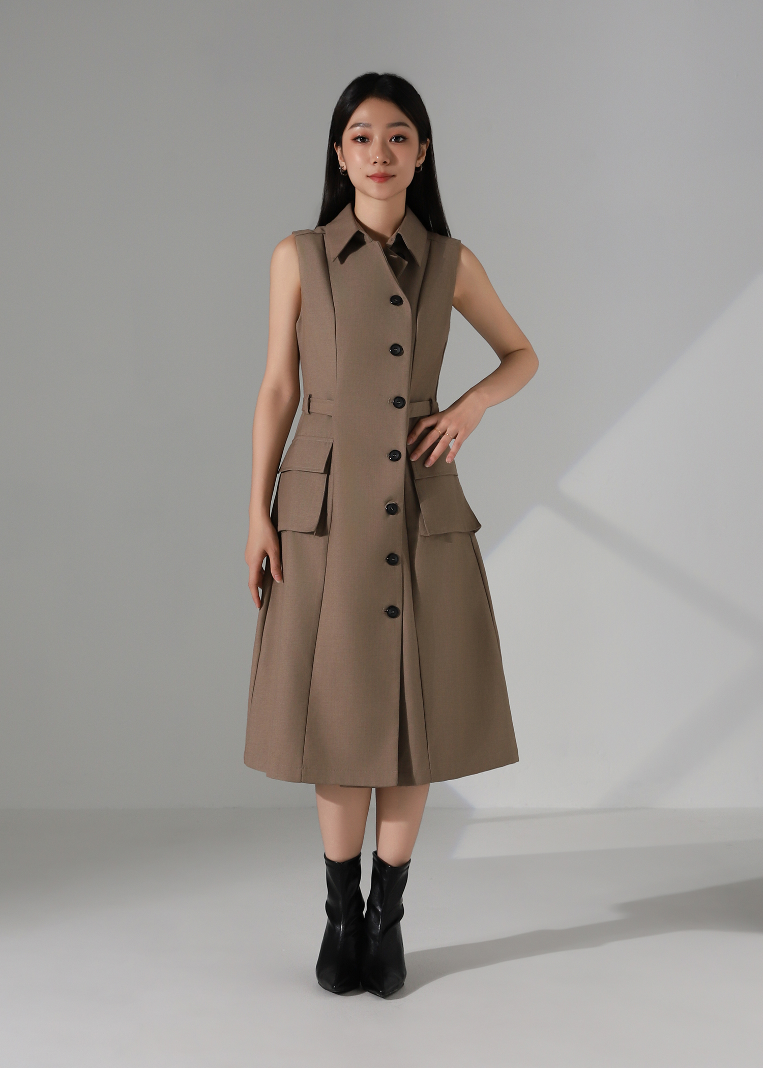 Sleeveless Trench Dress AC938