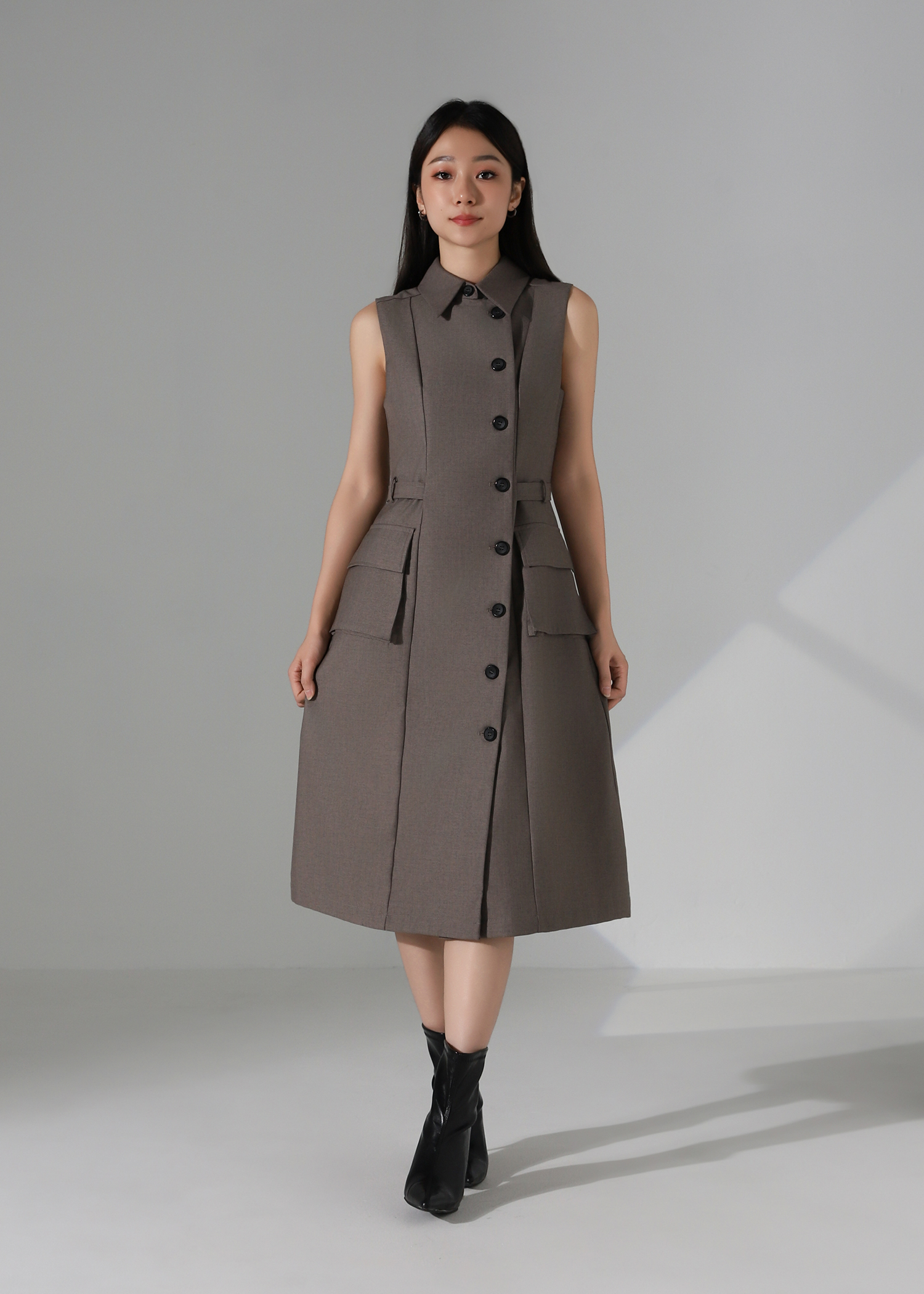 Sleeveless Trench Dress AC938