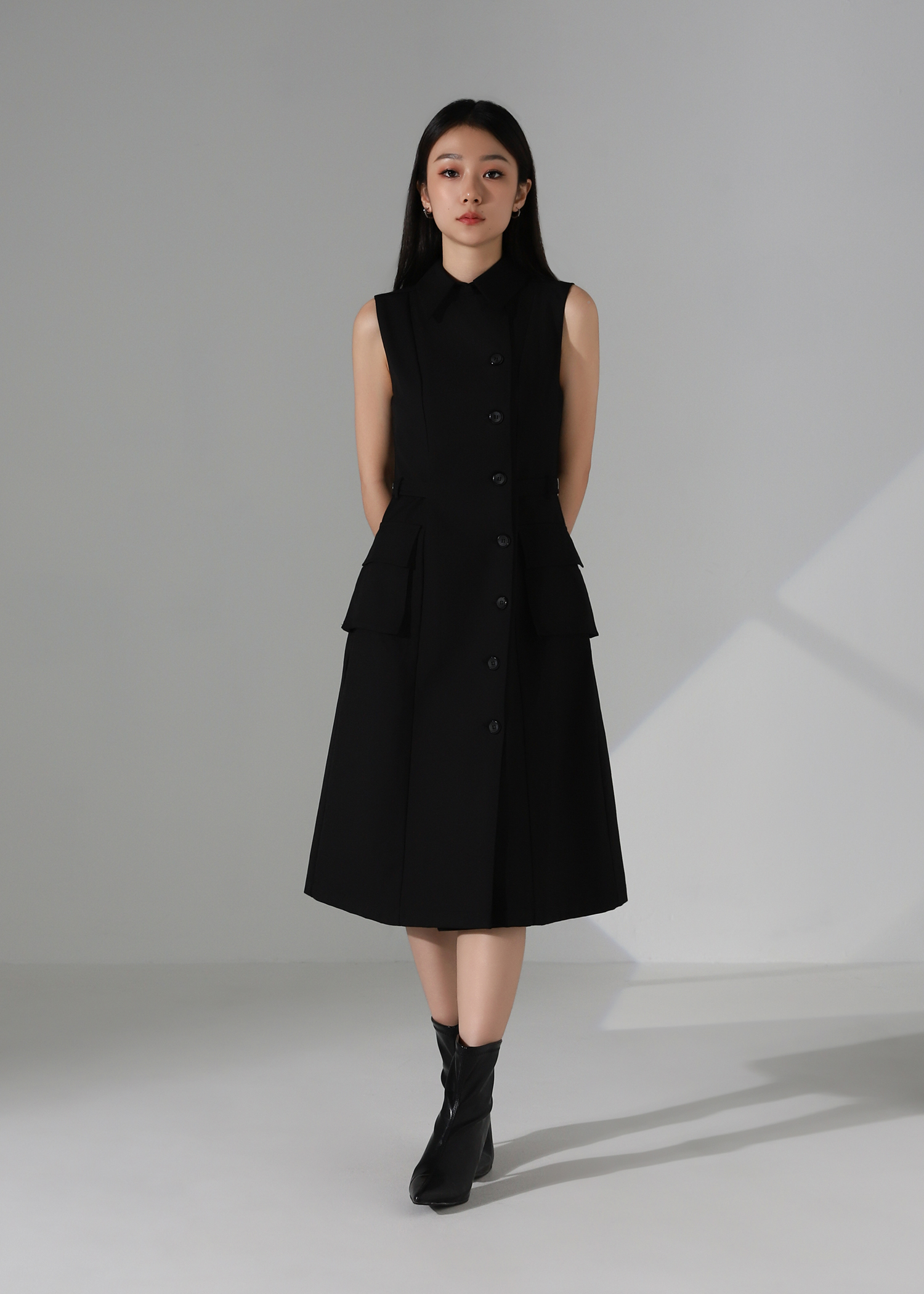 Sleeveless Trench Dress AC938