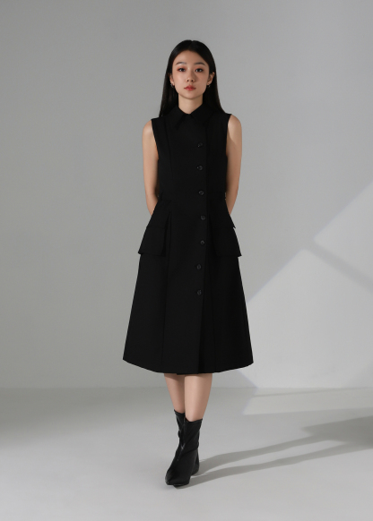 Sleeveless Trench Dress AC938