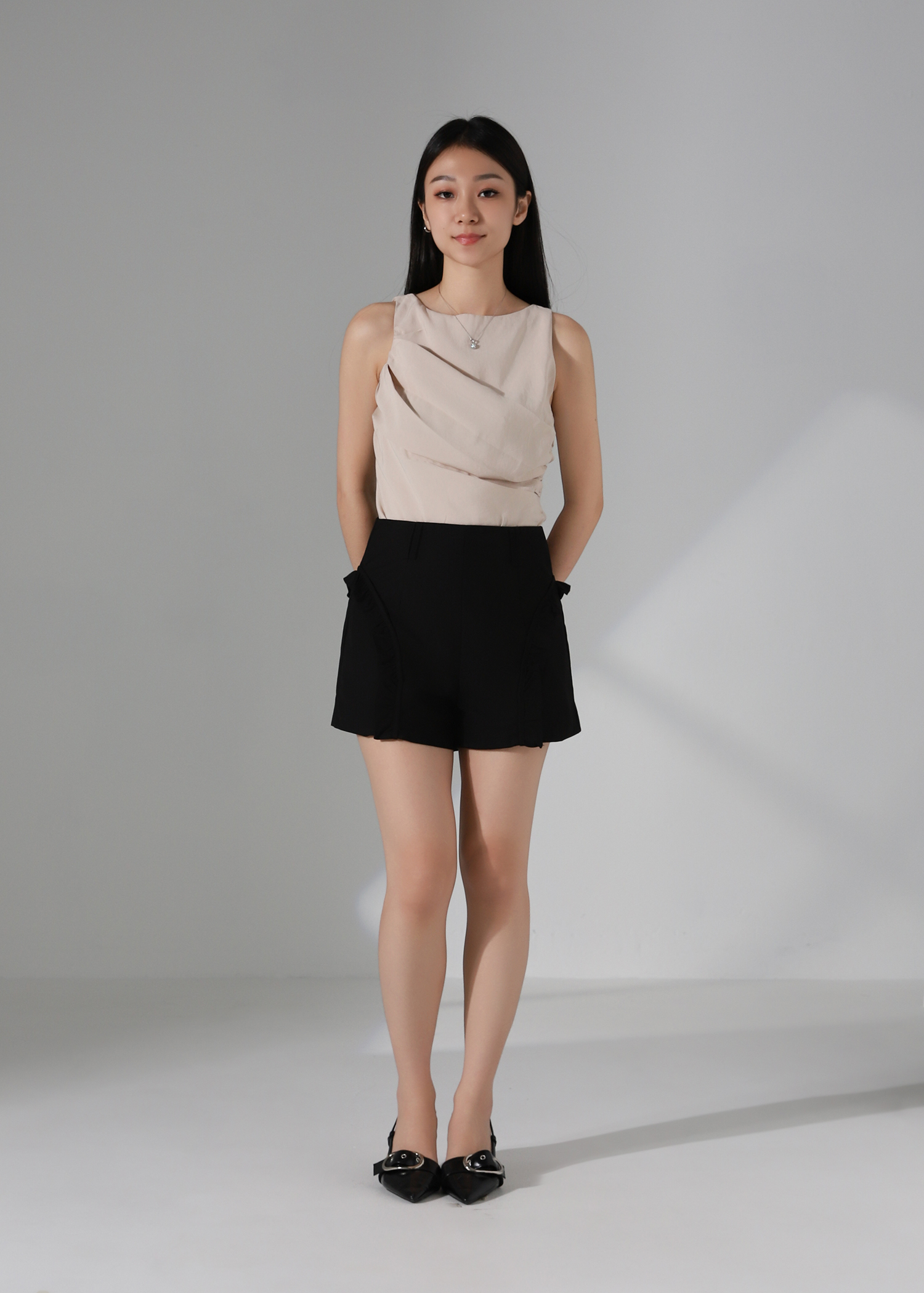 Elegant Pleated Top AC942