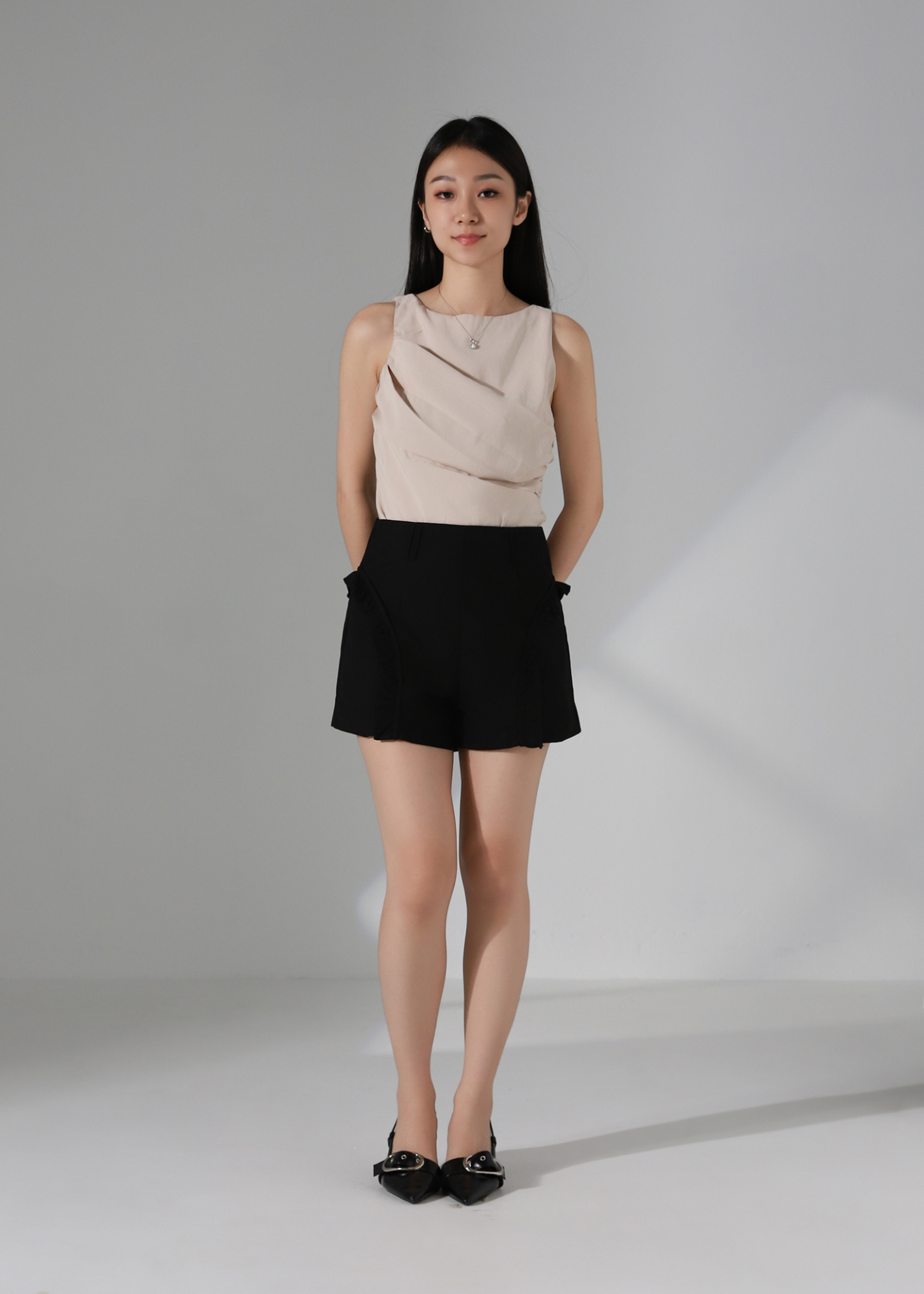 Elegant Pleated Top AC942