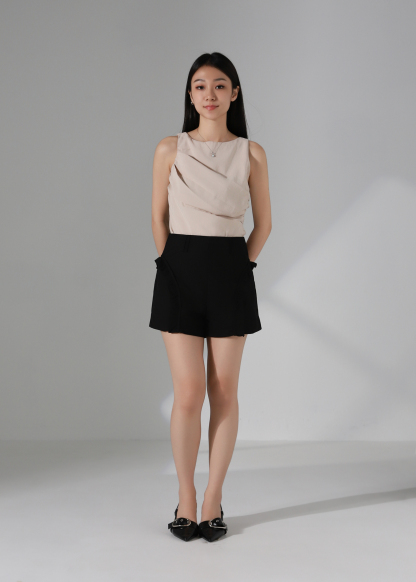 Elegant Pleated Top AC942