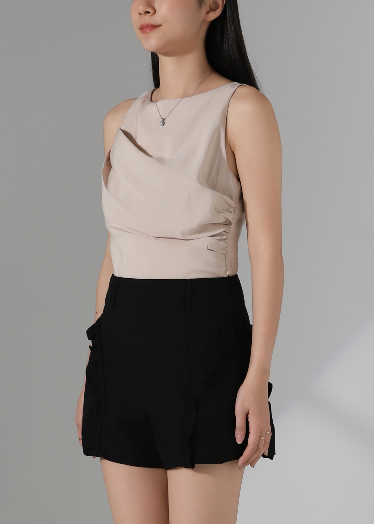 Elegant Pleated Top AC942