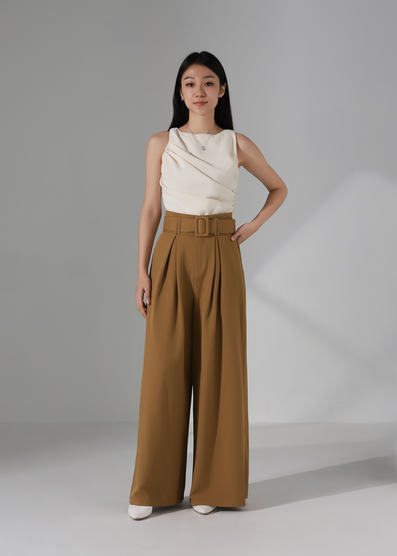 Elegant Pleated Top AC942