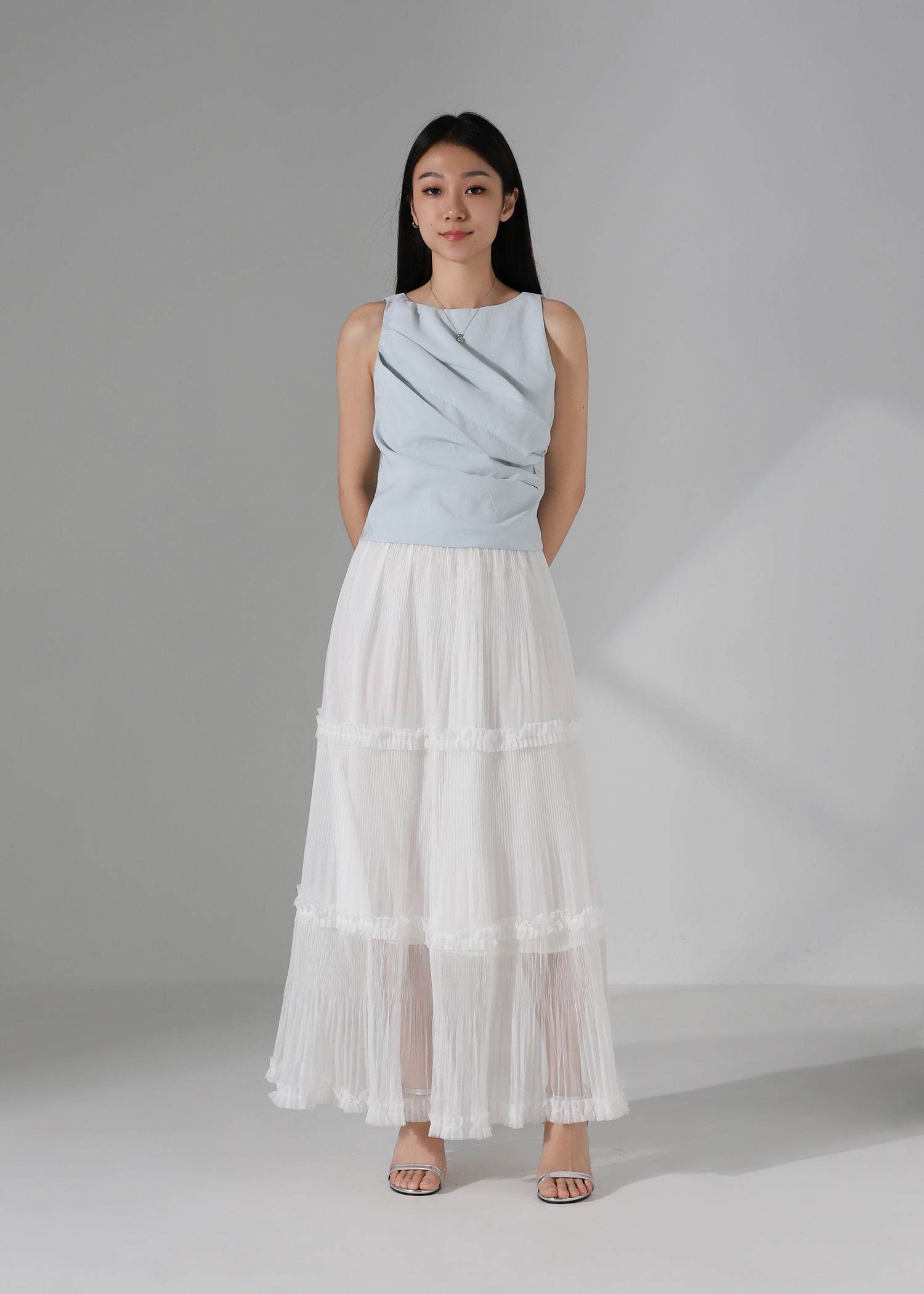 Elegant Pleated Top AC942