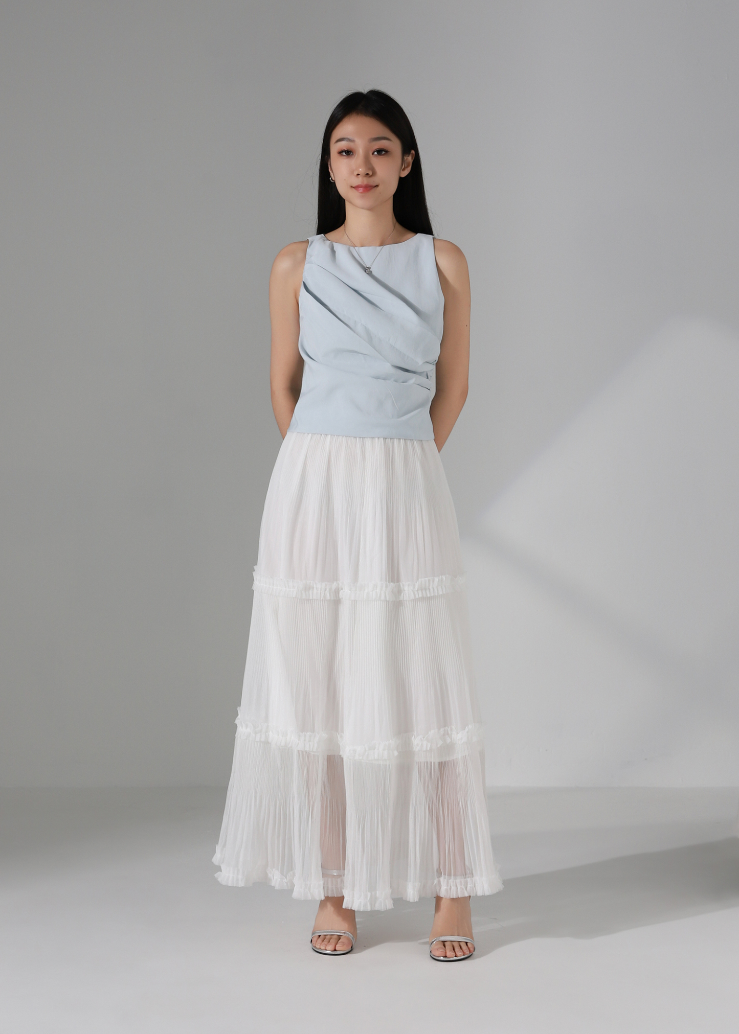 Elegant Pleated Top AC942