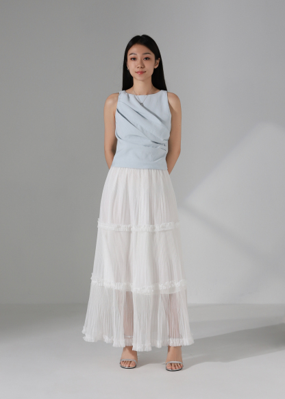 Elegant Pleated Top AC942