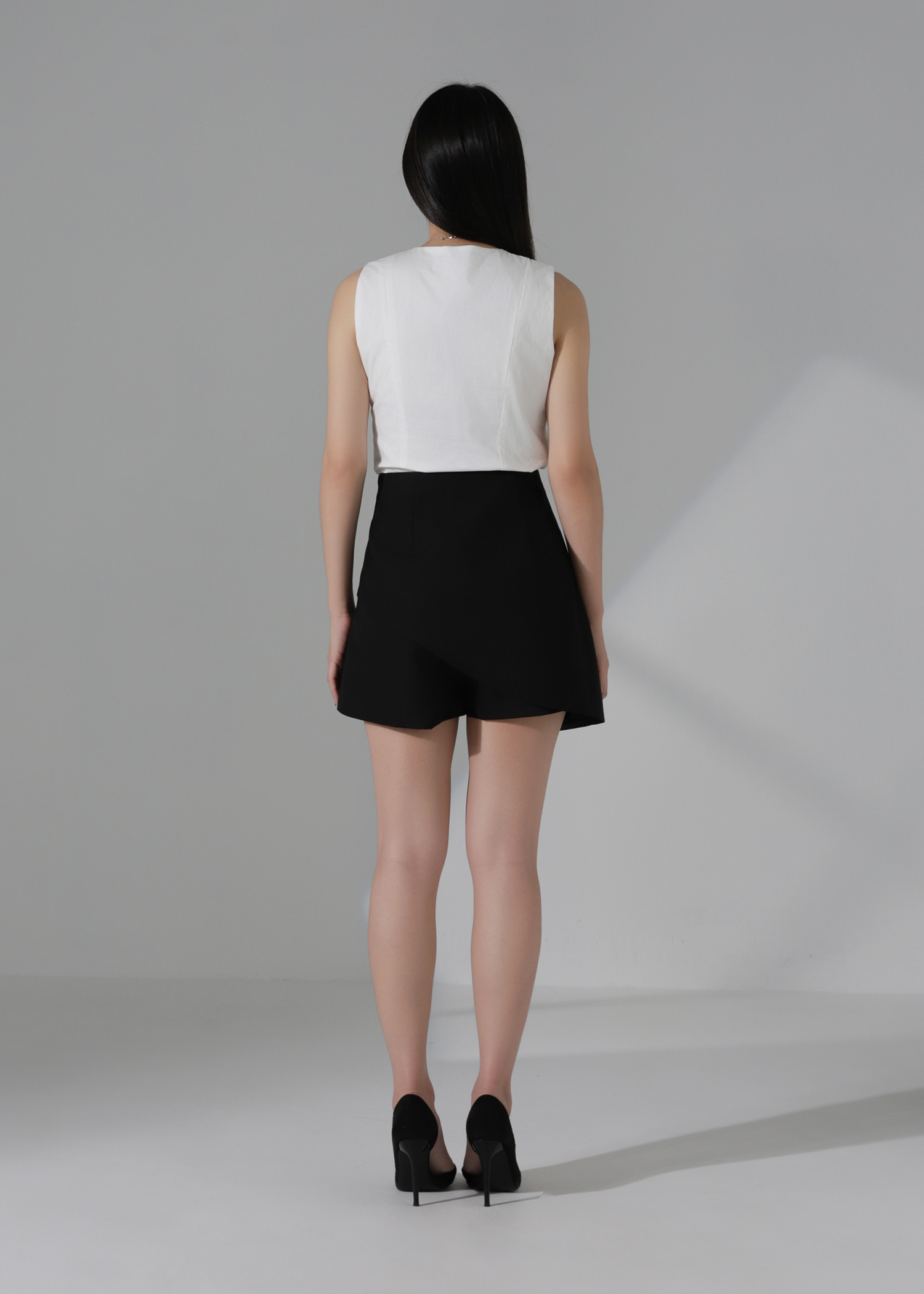 Button Wrap Skort AC948