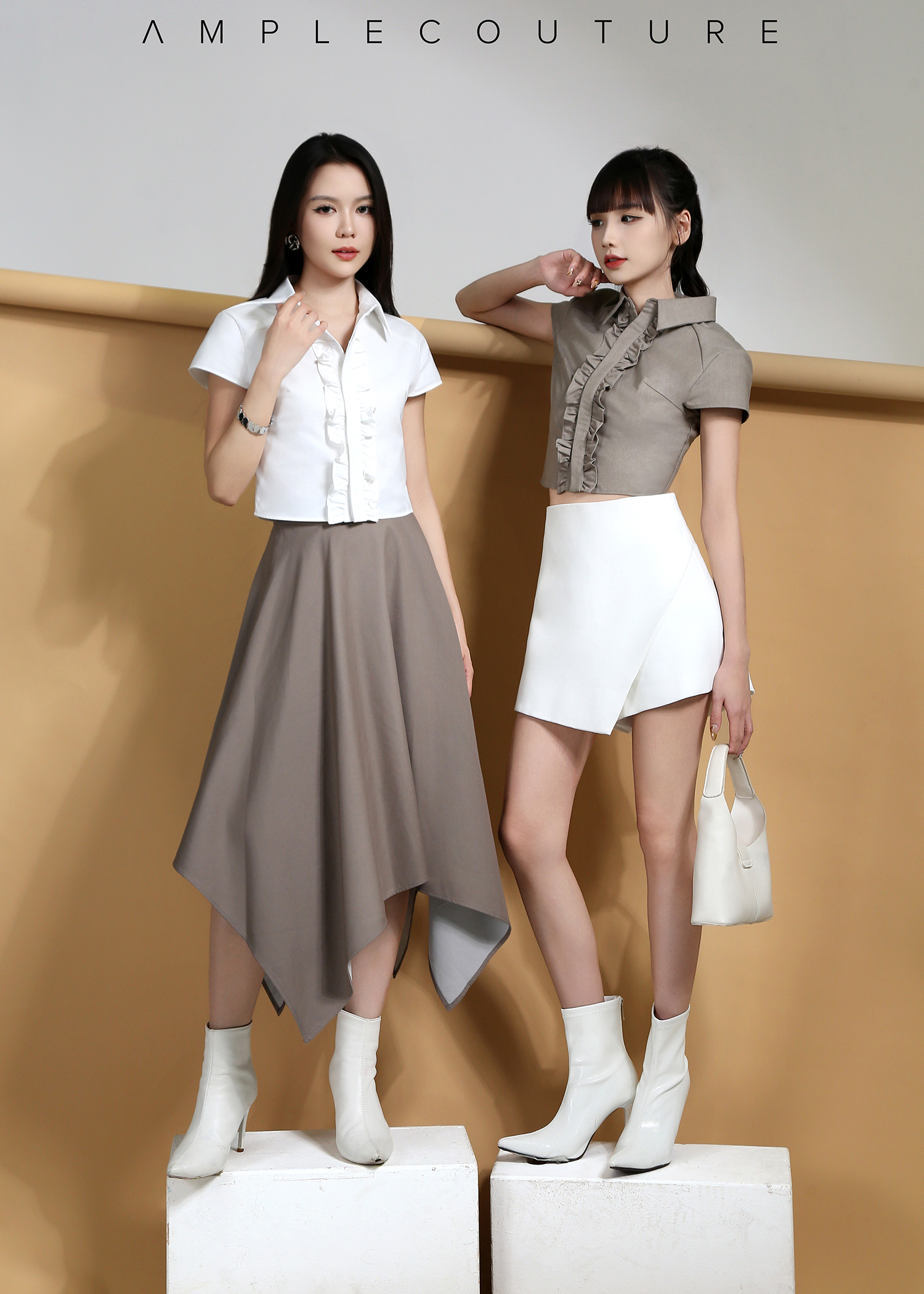 Cap Sleeve Ruffles Blouse AC952