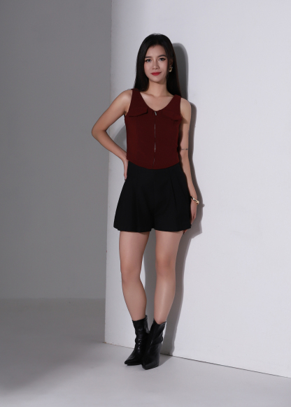 Sleeveless Front Zip Top AC954
