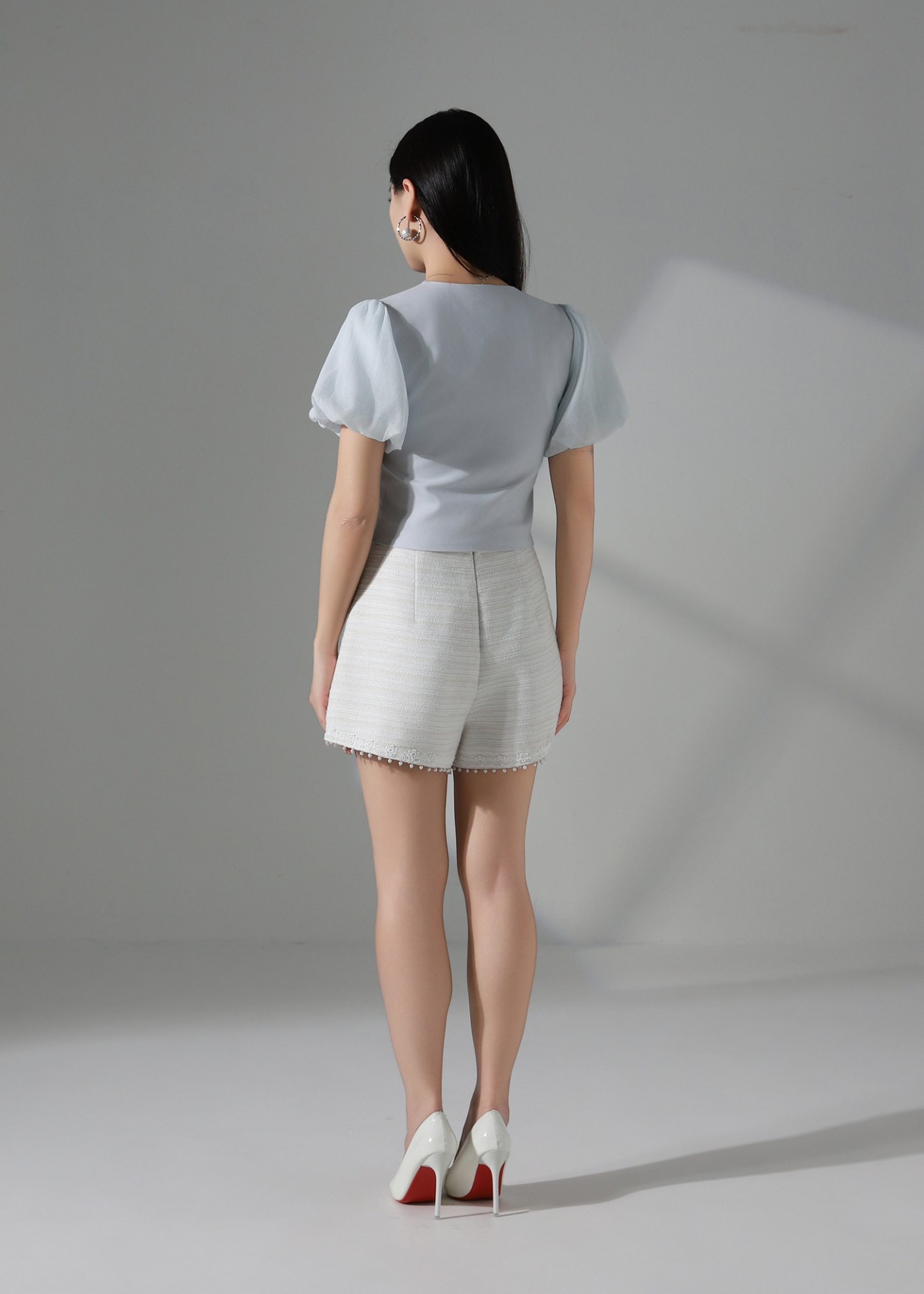 High Waisted Tweed Short Pants ACX10