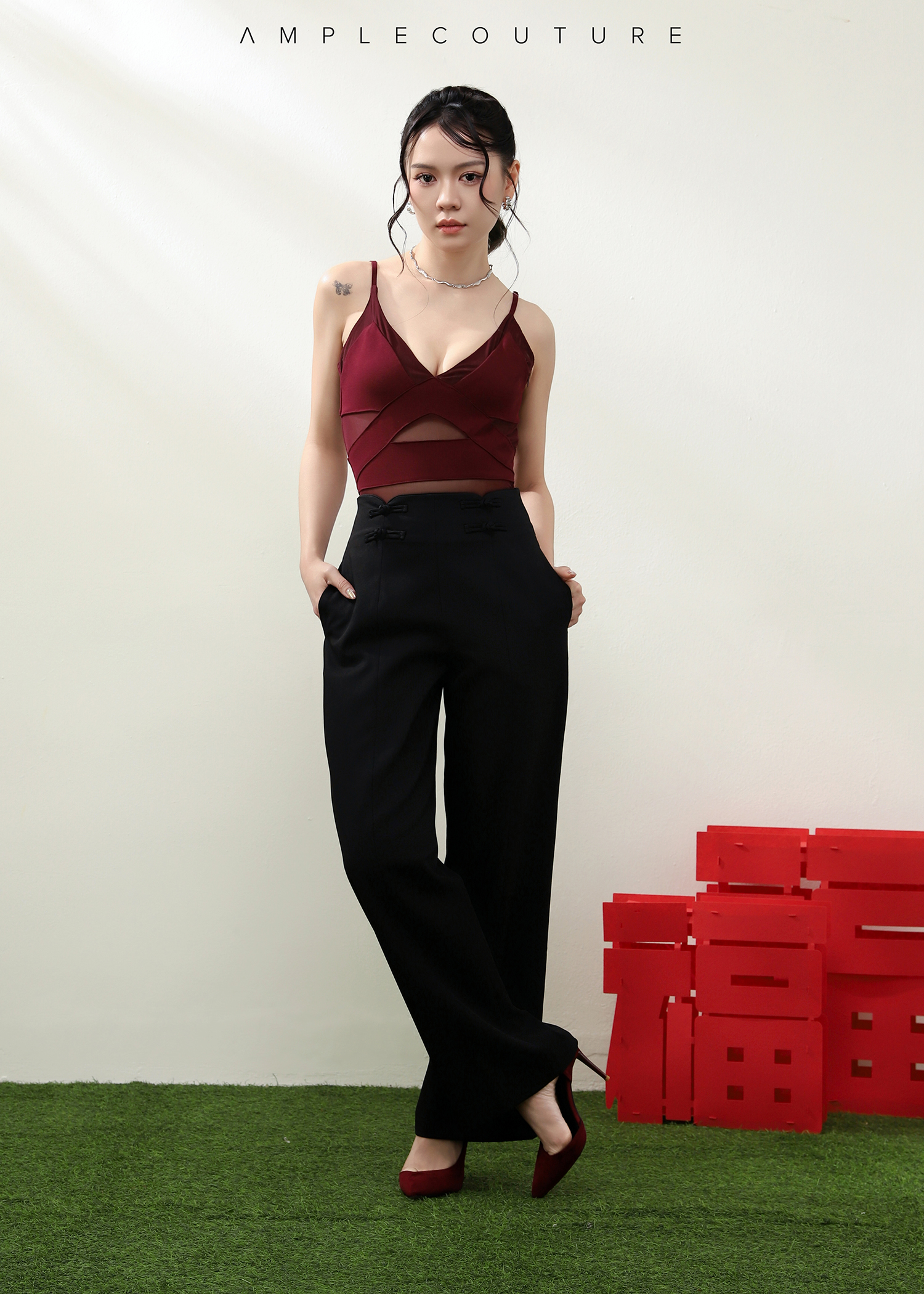 Net Innerwear Jumpsuit AC796