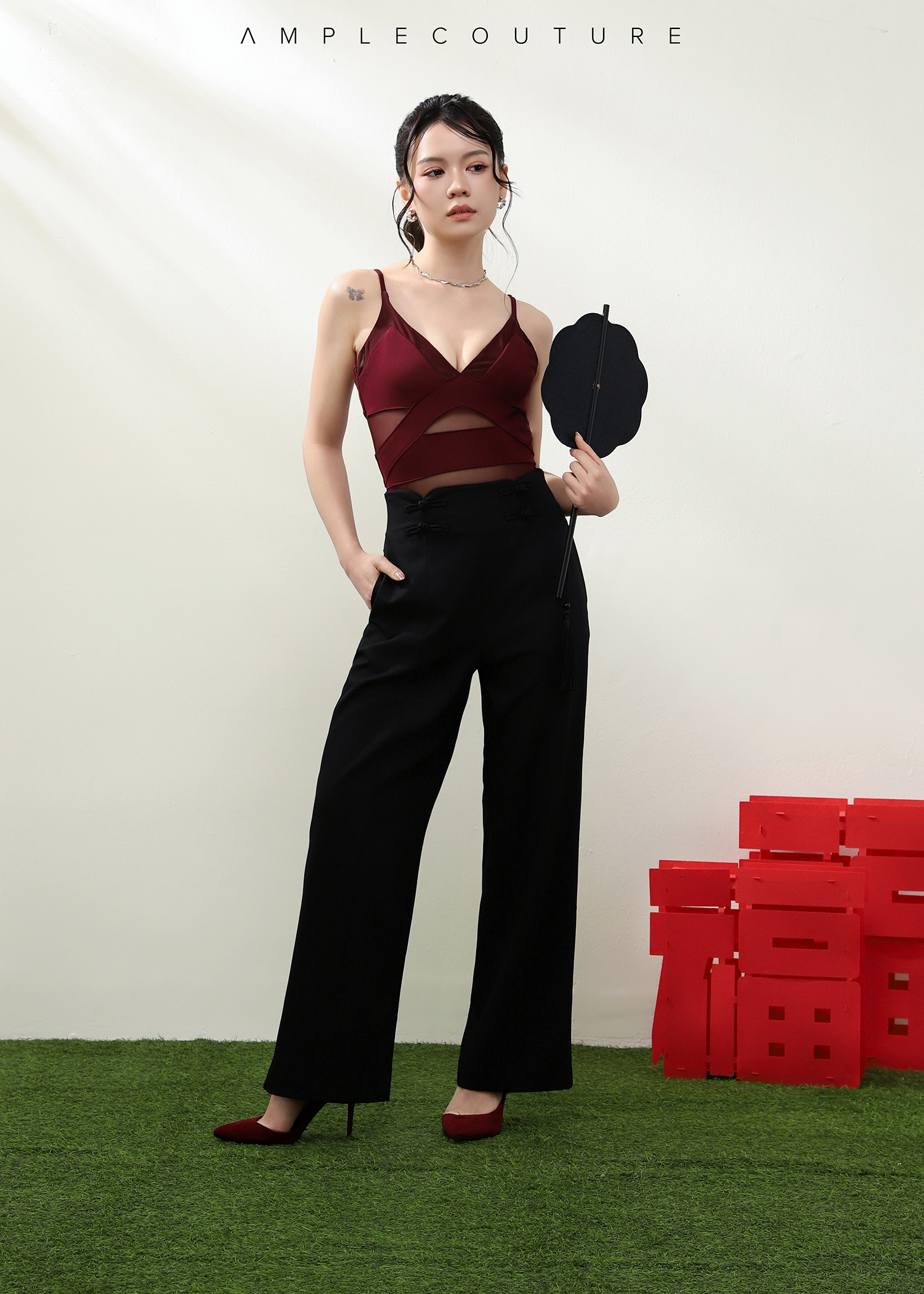 Net Innerwear Jumpsuit AC796