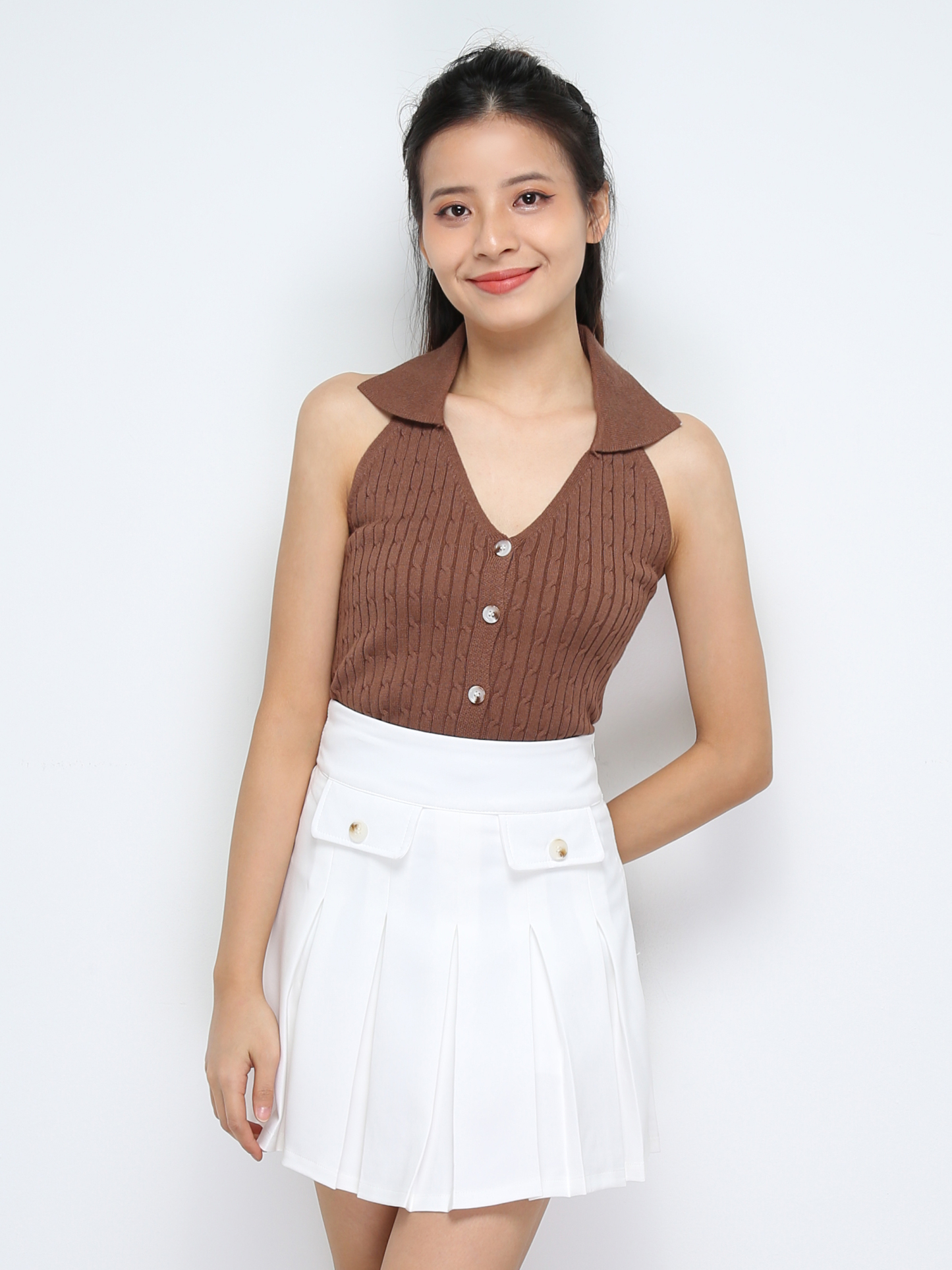 Knitted Halter Top 31362