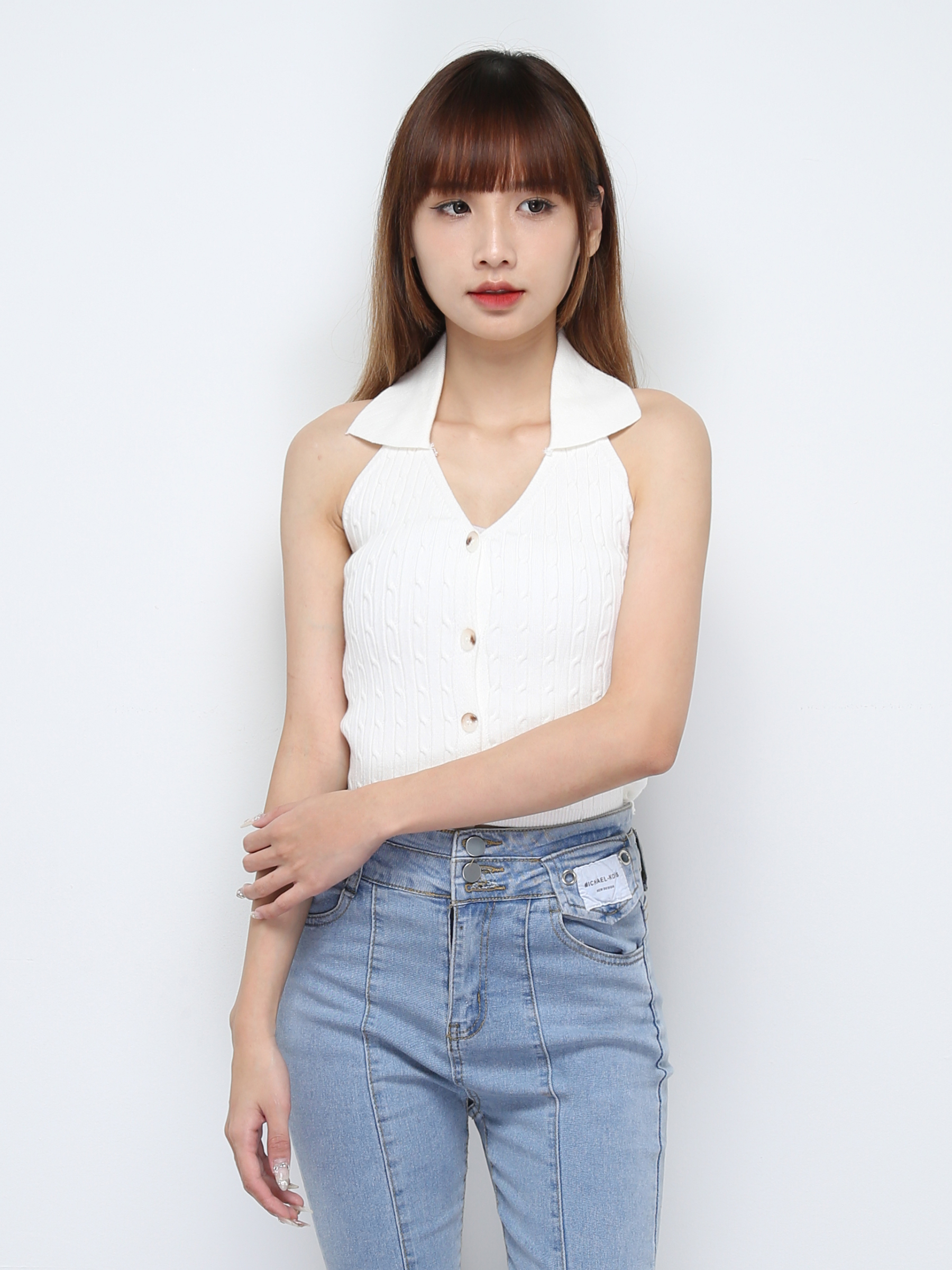 Knitted Halter Top 31362