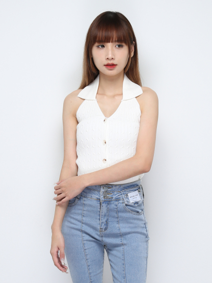 Knitted Halter Top 31362