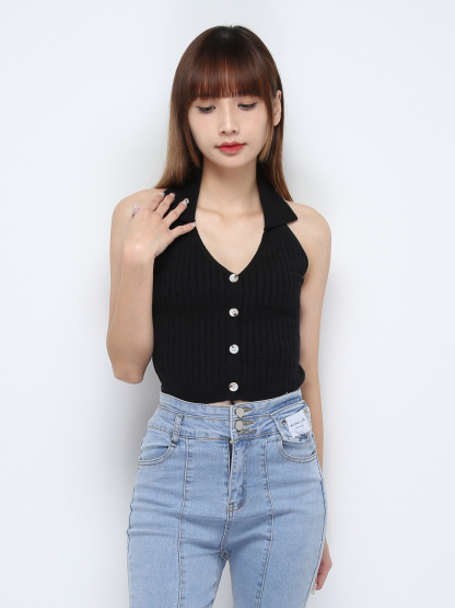 Knitted Halter Top 31362