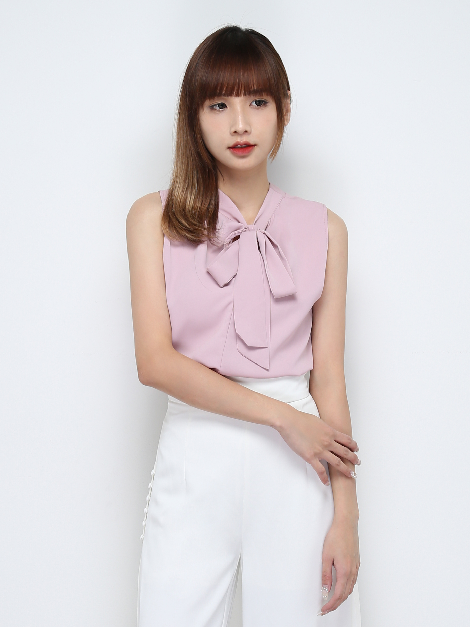 Sleeveless Back Tie Up Top 31347