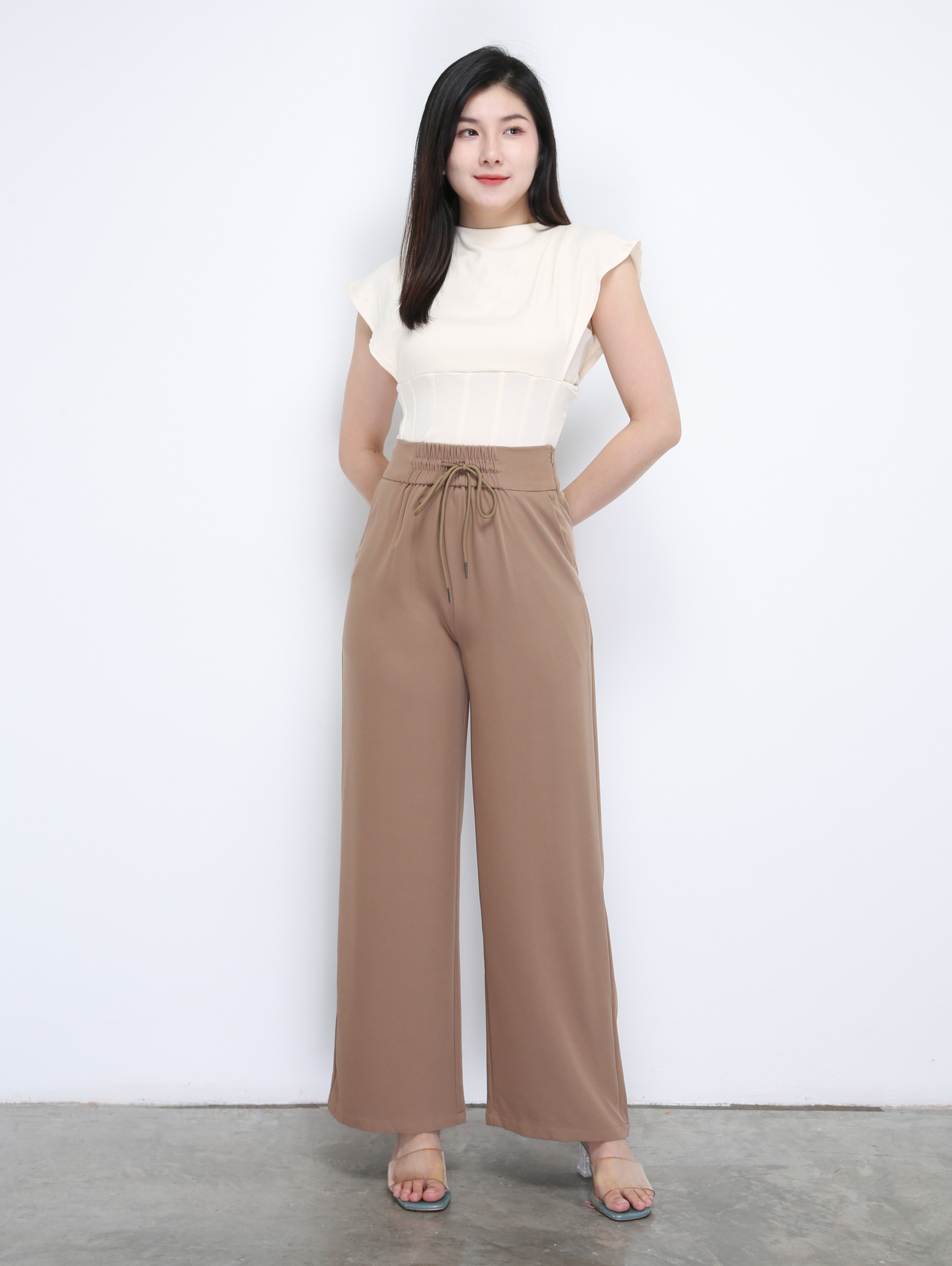 High Waist Front Pocket Long Pant DJ021